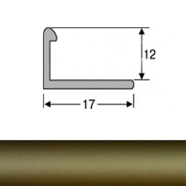 Порожек алюминиевый АП-12 анодированный TIS 2700 мм бронза