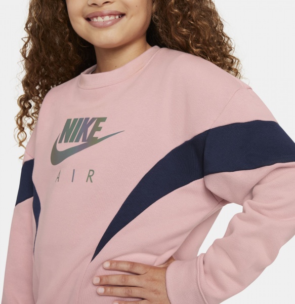 Світшот Nike G NSW AIR FT BF CREW DD7135-630 р. M рожевий