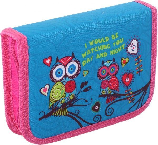 Пенал шкільний Сови 19,5x13x4 см різнокольоровий