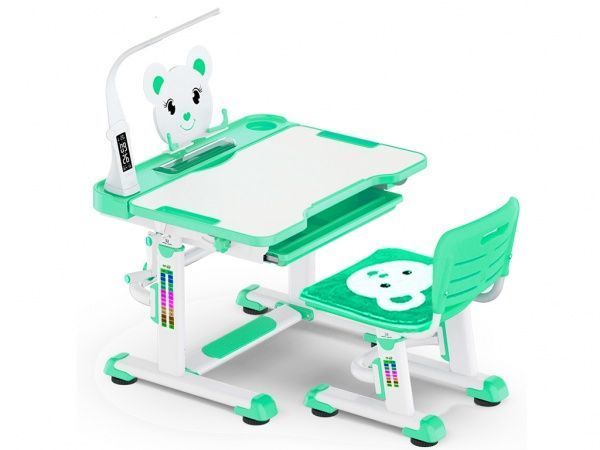 Комплект Evo-kids парта и стул BD-04 Z (XL) Teddy (c лампой)