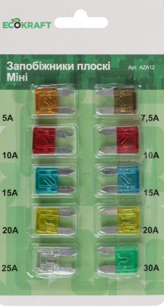 Предохранители Auto Assistance плоские мини AA10F-2 10шт.