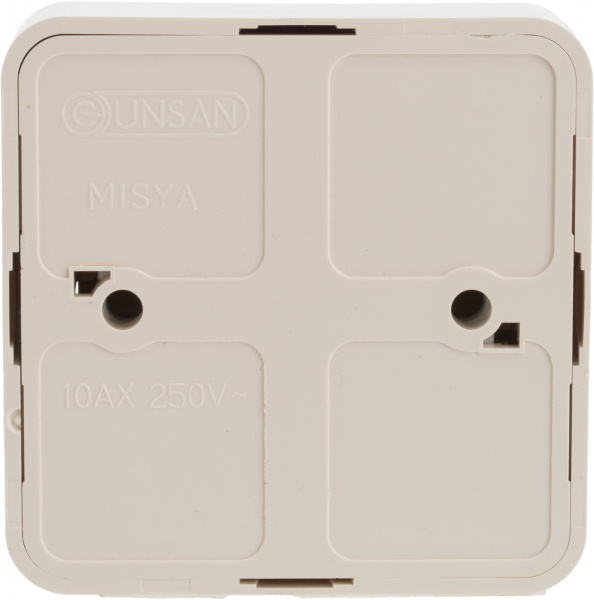 Вимикач двоклавішний Gunsan Misya з підсвіткою кремовий MS0512104