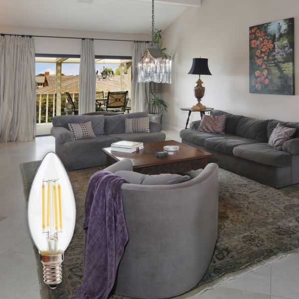 Лампа світлодіодна LightMaster FIL Deco C37 4,5 Вт E14 2700 К 220 В прозора LB-658 