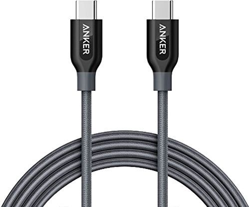 Кабель Anker USB Type-C – USB Type-C 0,9 м сірий (A8187HA1) Powerline 