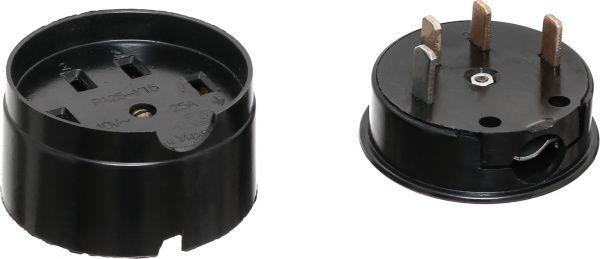 Соединитель электрический Елкон РШ ВШ РА 25-У15, В25-УО4 черный