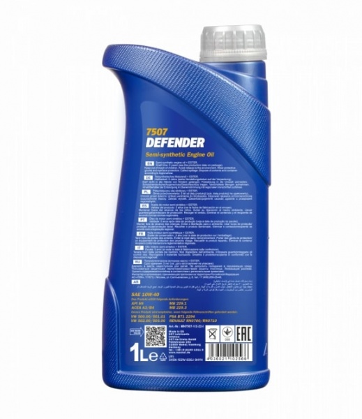 Моторне мастило Mannol Defender 10W-40 1 л (MN7507-1)