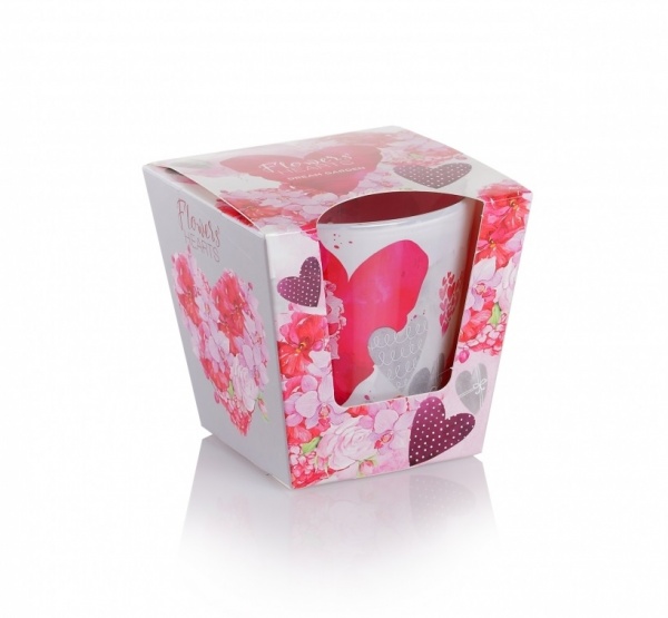 Свічка ароматична Квіти серця (скло 115 г) Bartek Candles