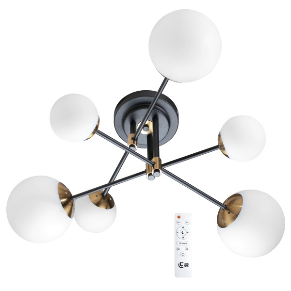 Люстра светодиодная LED CONCEPT Wicklow 6x60 Вт бронза/черный 