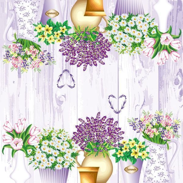 Серветки столові Luxy На Прованському подвір'ї 33х33 см білі 20 шт.