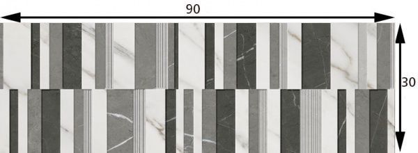 Плитка Cifre Relieve Pulse Ducale 30x90 