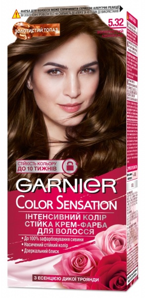 Крем-фарба для волосся Garnier Color Sensation 5.32 Золотистий шоколад 60 мл