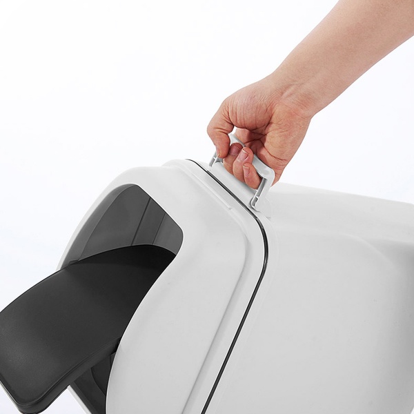 Відро зі знімною кришкою MVM 15 л сірий BIN-12 15L GRAY