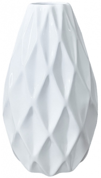 Ваза керамическая Арат 22 см белый 