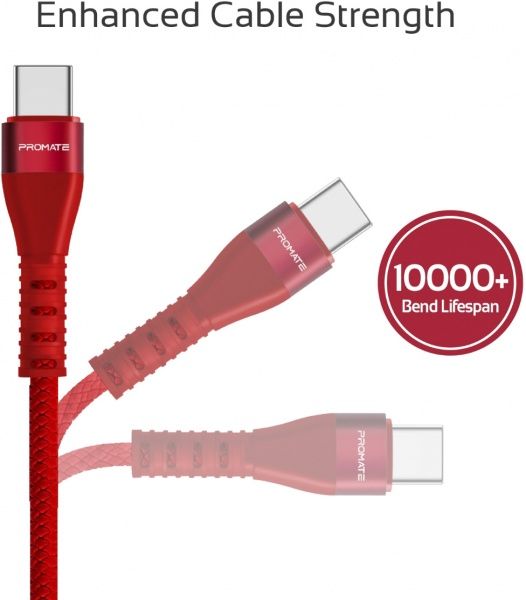Кабель Promate USB Type-C – USB 1,2 м червоний (vigoray-c.red) 