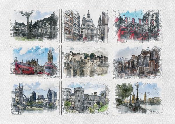 Скетчбук Лондон А4 10 лист. 1В1521 Аркуш