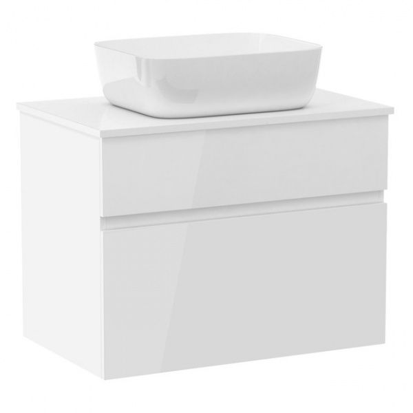 Тумба підвісна Imprese Blatna L 80 см f32108W зі стільницею і умивальником біла