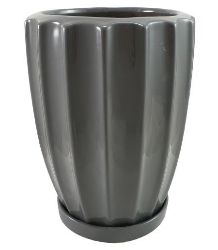 Горщик керамічний Резон Косарик круглий 1,65 л сірий (Р279сір)