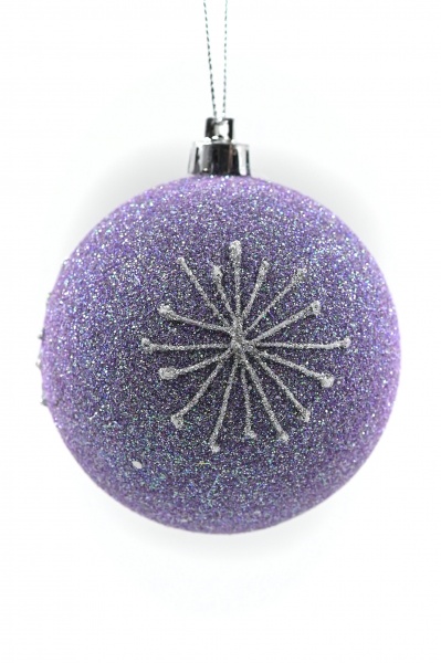 Куля новорічна Химера 100 мм фіолетовий 6865