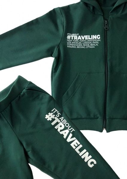 Спортивный костюм Roksana для мальчика №0027/32197 р.122/128 зеленый 