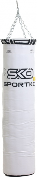 Боксерський мішок SPORTKO 130x35 см 50 кг білий
