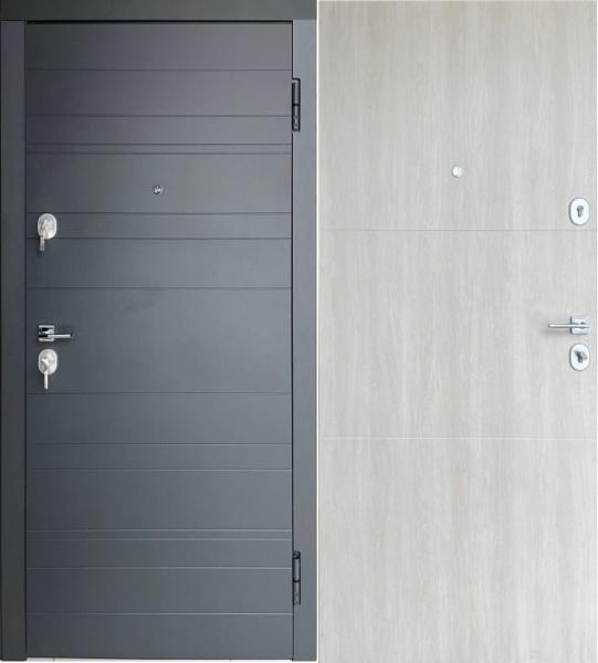 Двері вхідні Tarimus Аріна графіт / дуб немо лате 2050x960 мм ліві