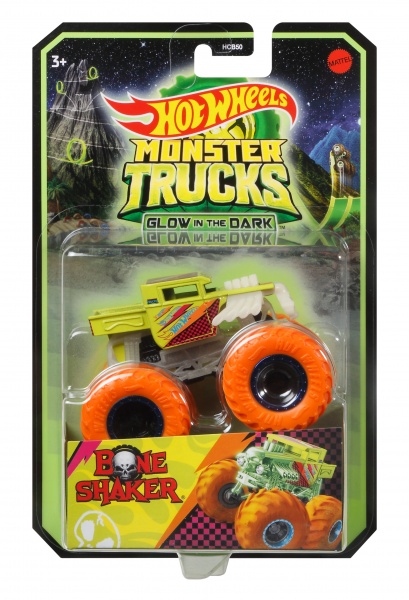 Машинка Hot Wheels Базовая внедорожник 1:64 серии Светящиеся в темноте Monster Trucks (в асс.) HCB50