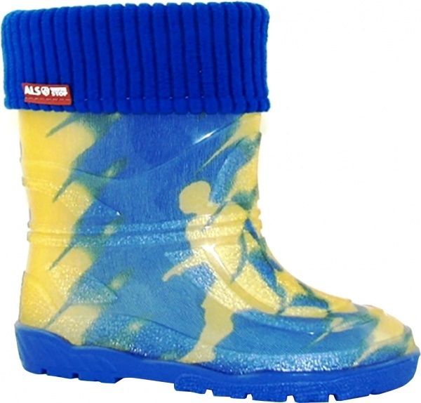 Сапоги резиновые Alisa Line Футбол р.26 желтыйсиний 
