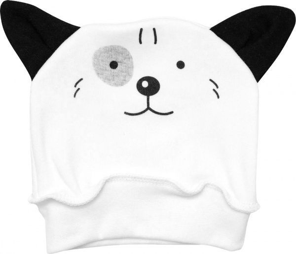 Шапочка Minikin 43 білий із чорним