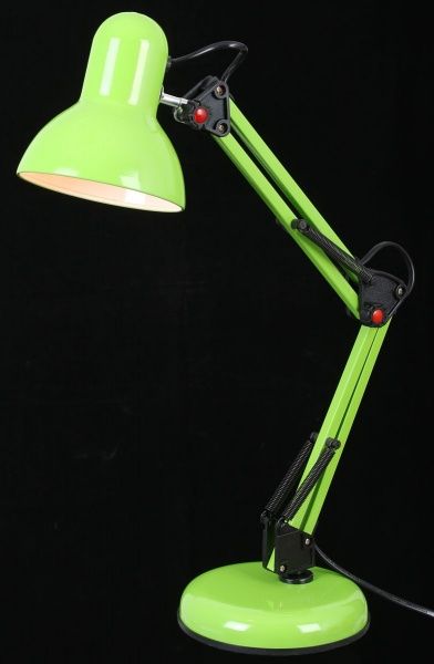 Настольная лампа офисная Accento lighting ALYU-DE3030-BK 1x40 Вт E27 зеленый 