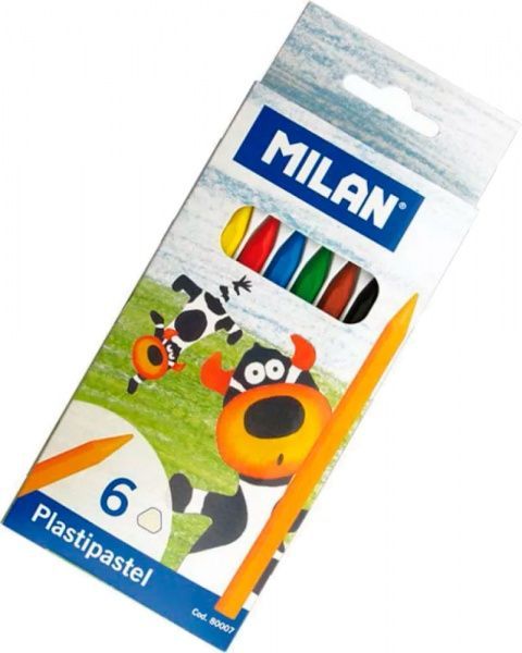 Набір олівців воскових 6 кольорів Milan