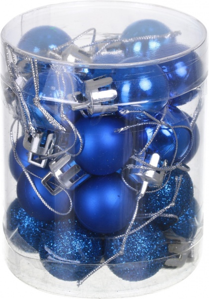 Набір ялинкових куль колір в асортименті d 20 мм 24 шт./уп.