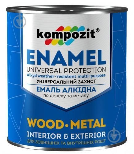 Эмаль алкидная Kompozit белый глянец 2,8кг