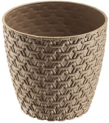 Горшок для цветов Elif Plastik Оргу круглый 4 л шоколадный (448Ш) 