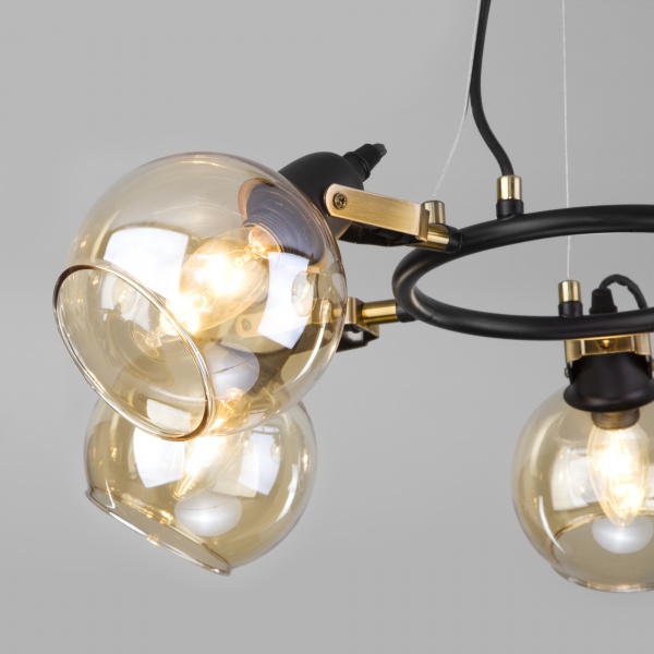 Люстра потолочная Strotskis Mateo 5x60 Вт E14 бронза/черный 70119/5 (чорний) 