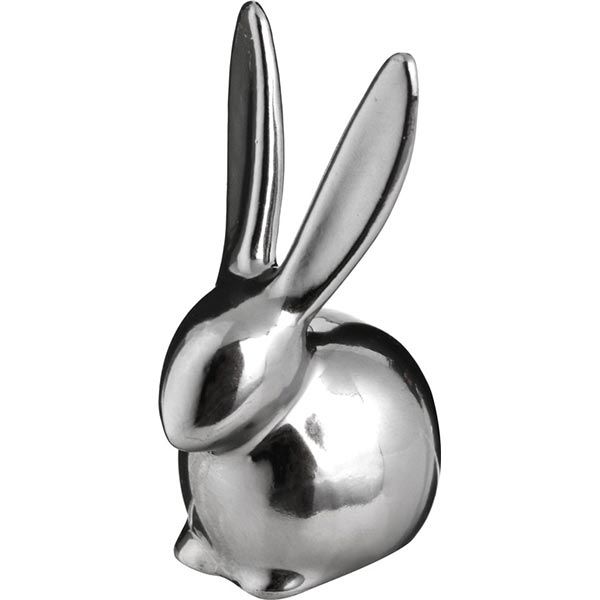 Підставка для прикрас Заєць платиновий 7 см