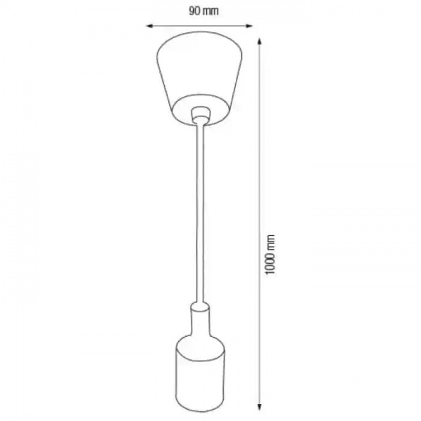 Світильник підвісний HOROZ ELECTRIC Volta 1x60 Вт E27 білий 021-001-0001-030 