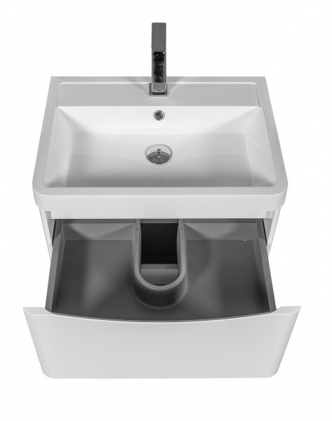 Тумба напольная Aqua Rodos Vista белый глянец с умывальником Ваr 50 см