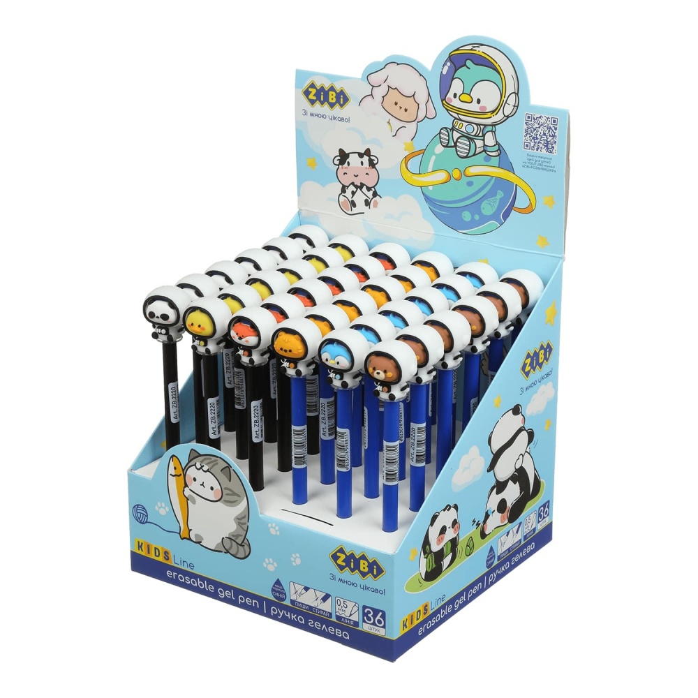 Ручка гелевая ZiBi Пиши-стирай SPACE TEAM ZB.2220