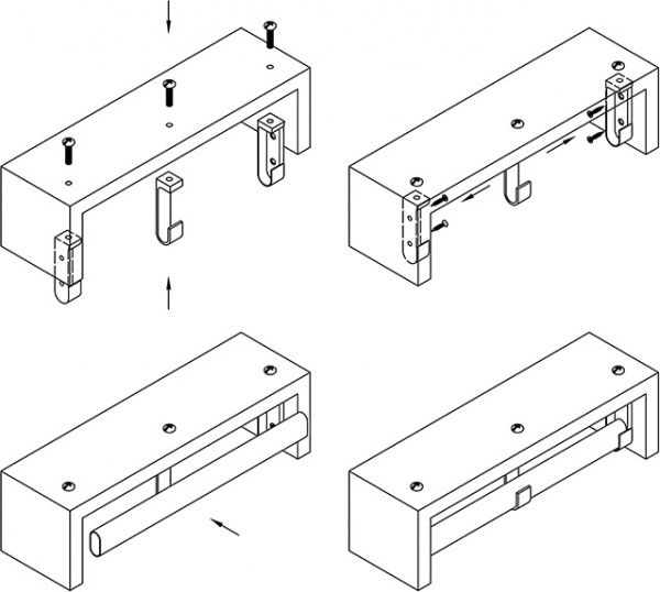 Тримач труби Ferro Fiori 30х15 M 11010.77 середній чорний 51235 