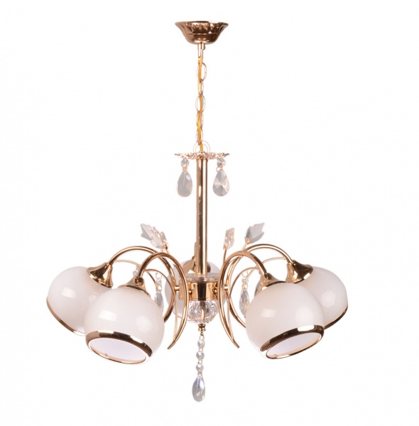 Люстра подвесная Геотон К0571/5 5x60 Вт E27 золотой 