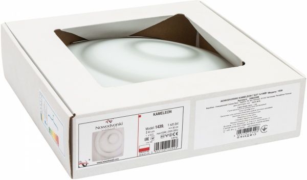 Світильник настінно-стельовий Nowodvorski Kameleon 7 1x100 Вт E27 білий матовий 1439 