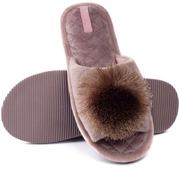 Тапки домашние Twins HS-VL помпон р. 36-37 бежевый 