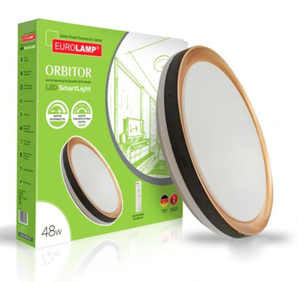 Світильник настінно-стельовий Eurolamp 48 Вт білий/золото LED-SL-48W-T26