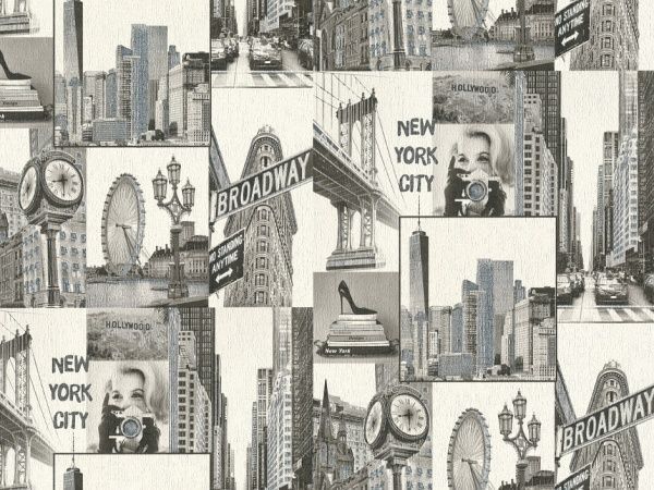 Обои виниловые на флизелиновой основе Славянские обои Elegance collection Бродвей 2351-10 1,06x10,05 м