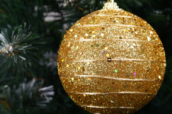 Куля новорічна Shunda пінопластиковий 80 мм золотий SDA200680G