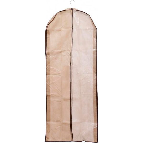 Чехол для объемной одежды Vivendi 150х60 см бежевый/прозрачный