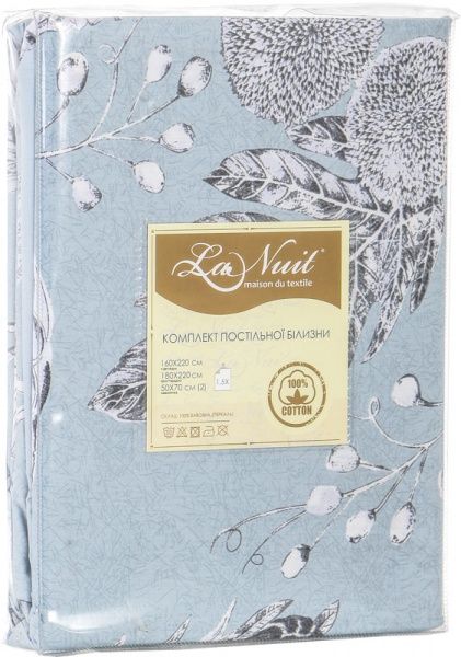 Комплект постільної білизни Feather 1,5 блакитний La Nuit 