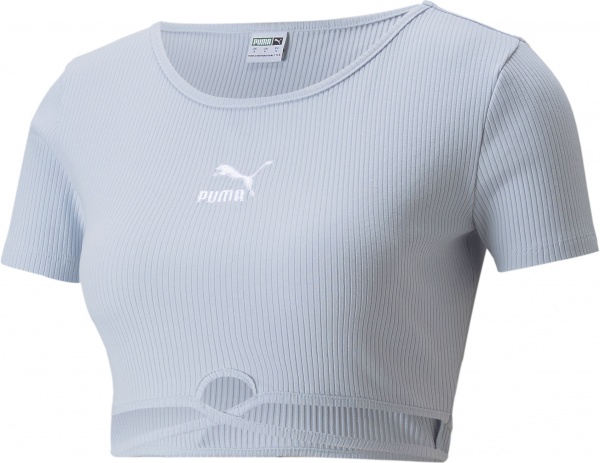 Футболка Puma Classics Ribbed Tee 53345021 р.L блакитний