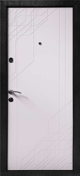 Двері вхідні Міністерство дверей КС 260 Мікс антрацит / білий матовий 2050x960 мм ліві