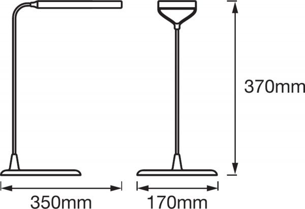 Настільна лампа Ledvance Panan LED 5 Вт графітовий 